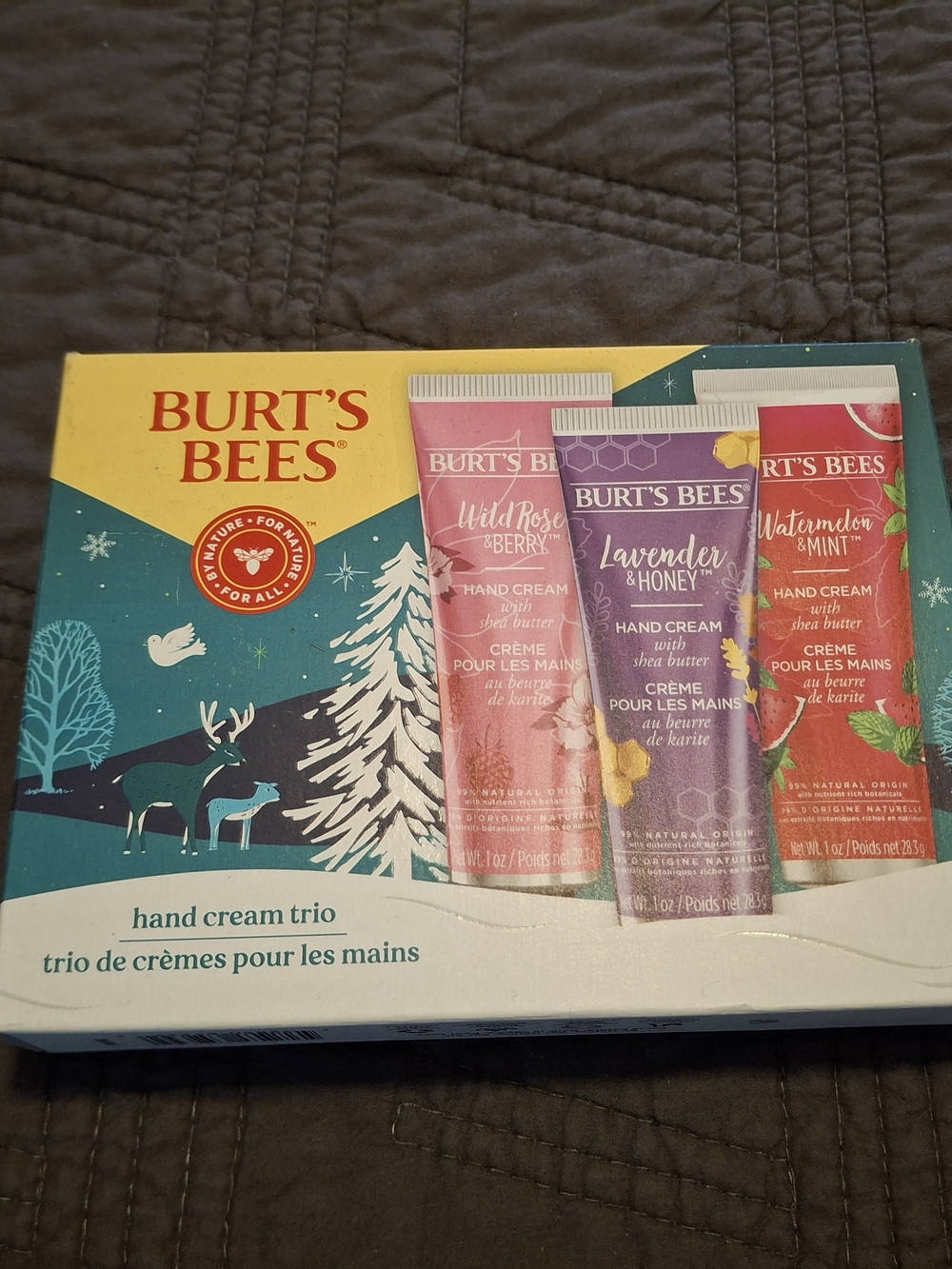 Burt's Bees Hand Cream Trio - Pink, Purple & Red Tubes
